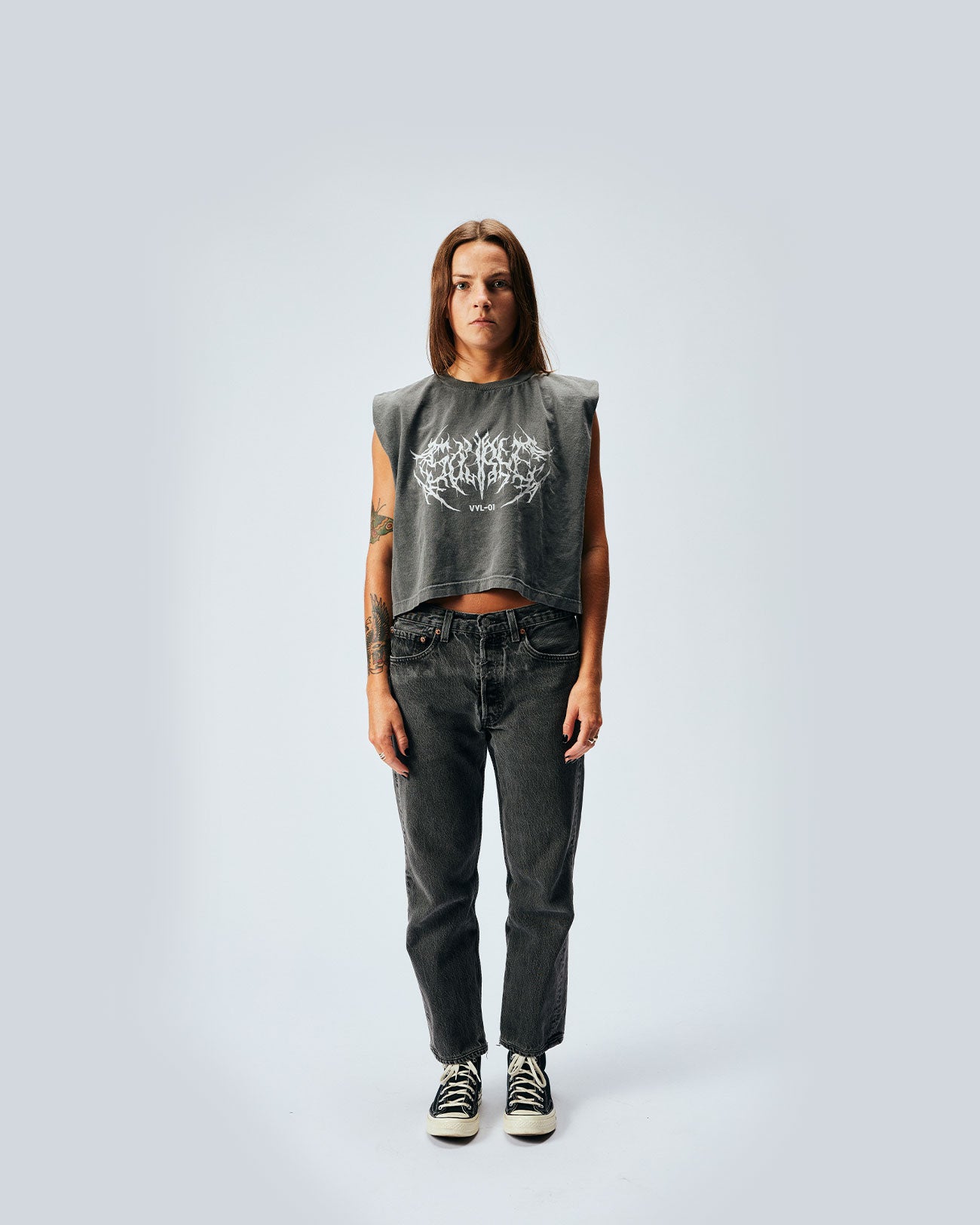 Soiree Crop Tank / Grey